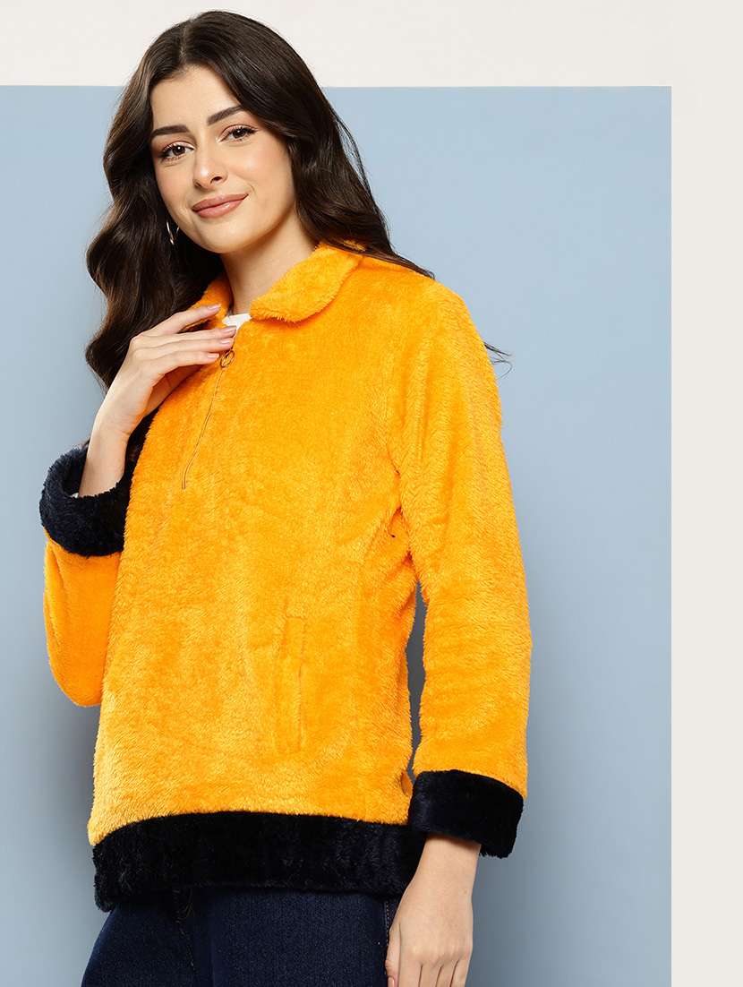women color blocked long sleeve sweatshirt - 22074095 -  Standard Image - 1