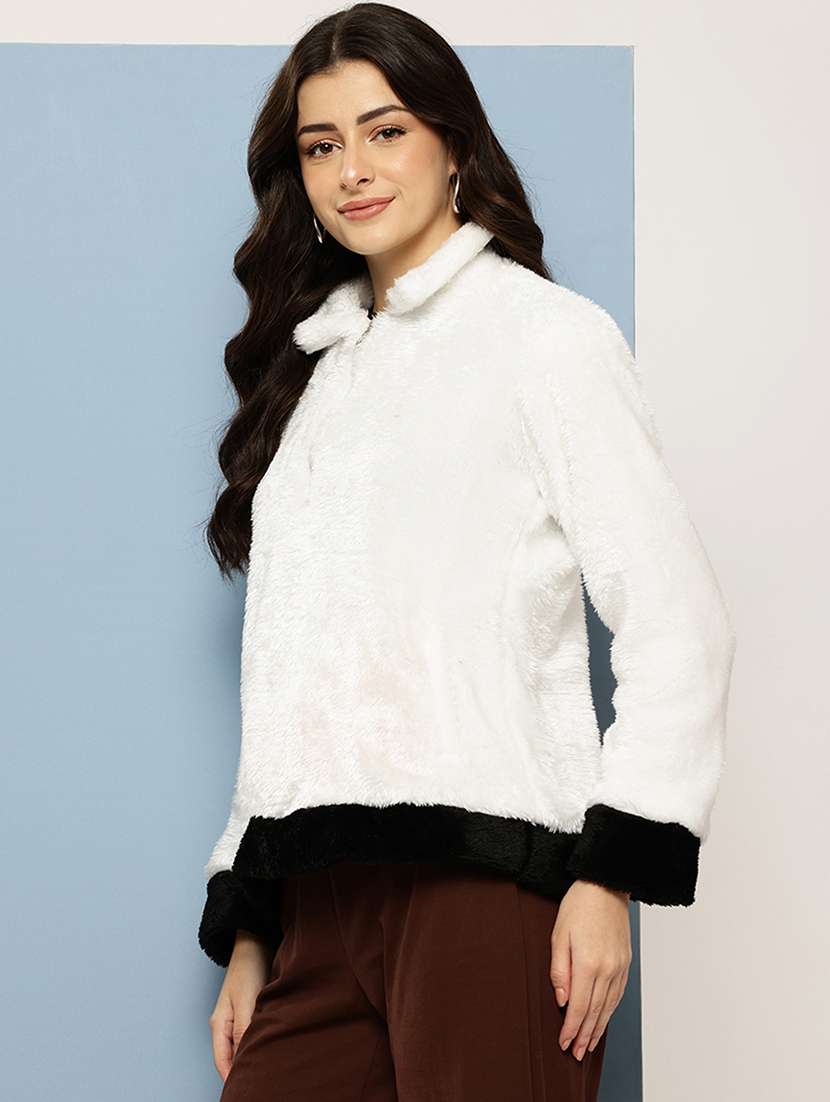 women solid long sleeve sweatshirt - 22074097 -  Standard Image - 1