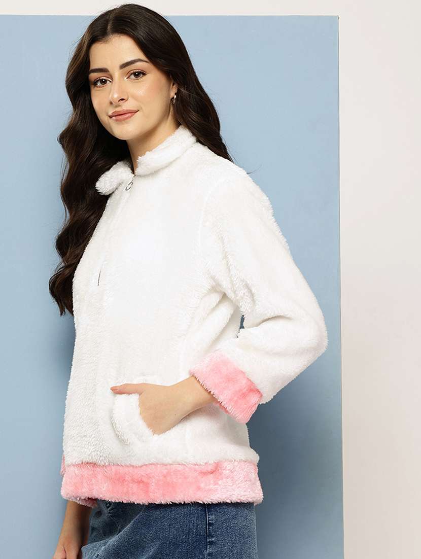 women solid long sleeve sweatshirt - 22074098 -  Standard Image - 1