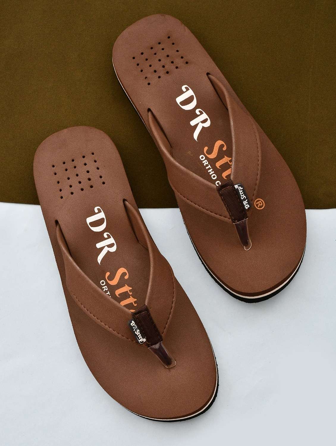 men brown slip on flip flop - 22074104 -  Zoom Image - 0
