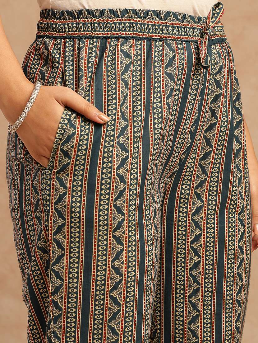 women printed three quarter sleeve kurta pant with dupatta set - 22074148 -  Standard Image - 4