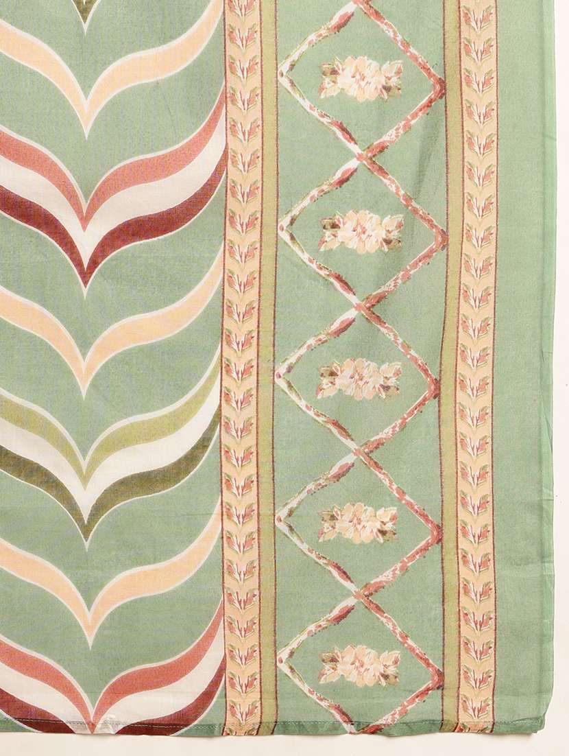 women floral printed three quarter sleeve kurta pant with dupatta set - 22074157 -  Standard Image - 6