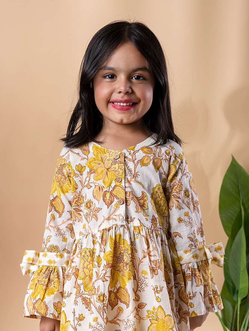 girls printed kurta and palazzo set  - 22074258 -  Standard Image - 4