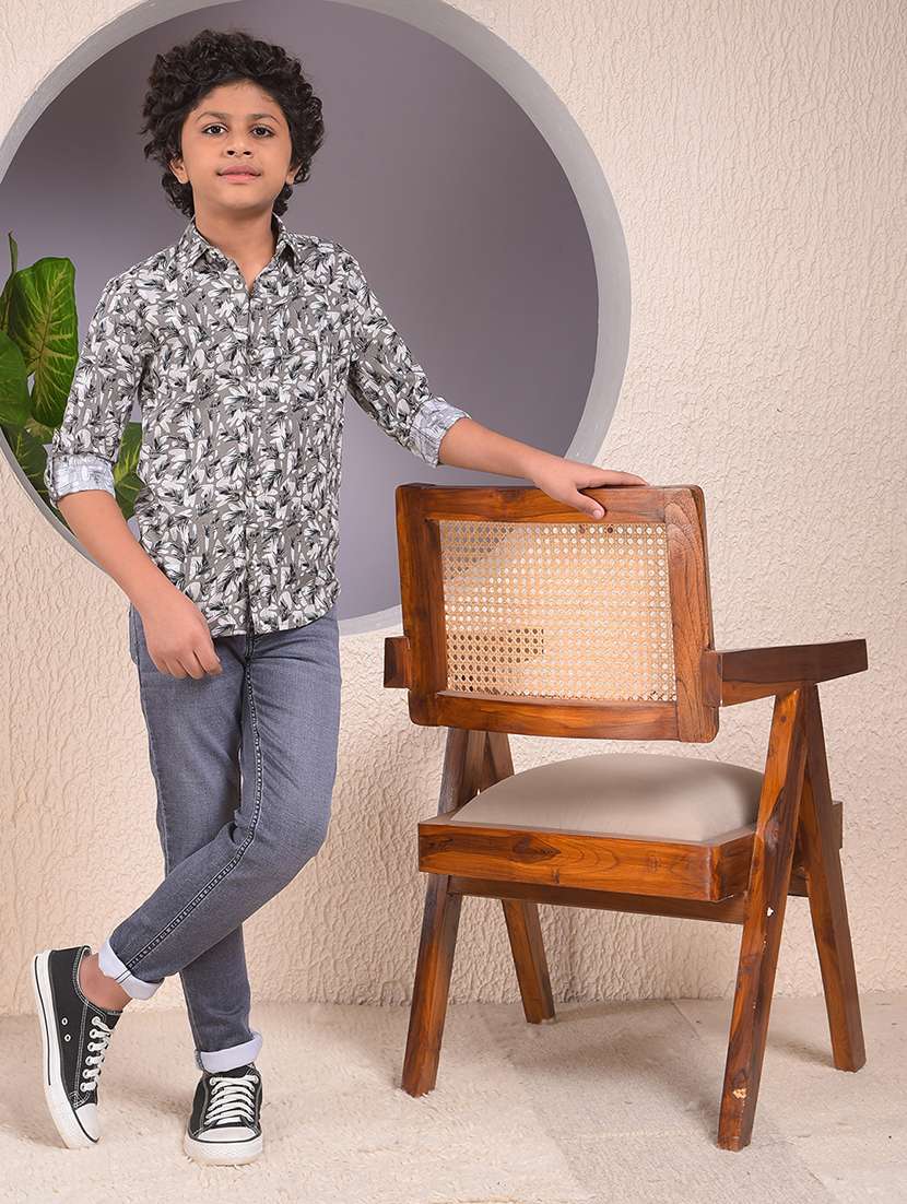 boys solid mid rise slim fit jean - 22074287 -  Standard Image - 4