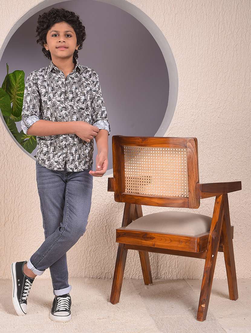 boys solid mid rise slim fit jean - 22074287 -  Standard Image - 6