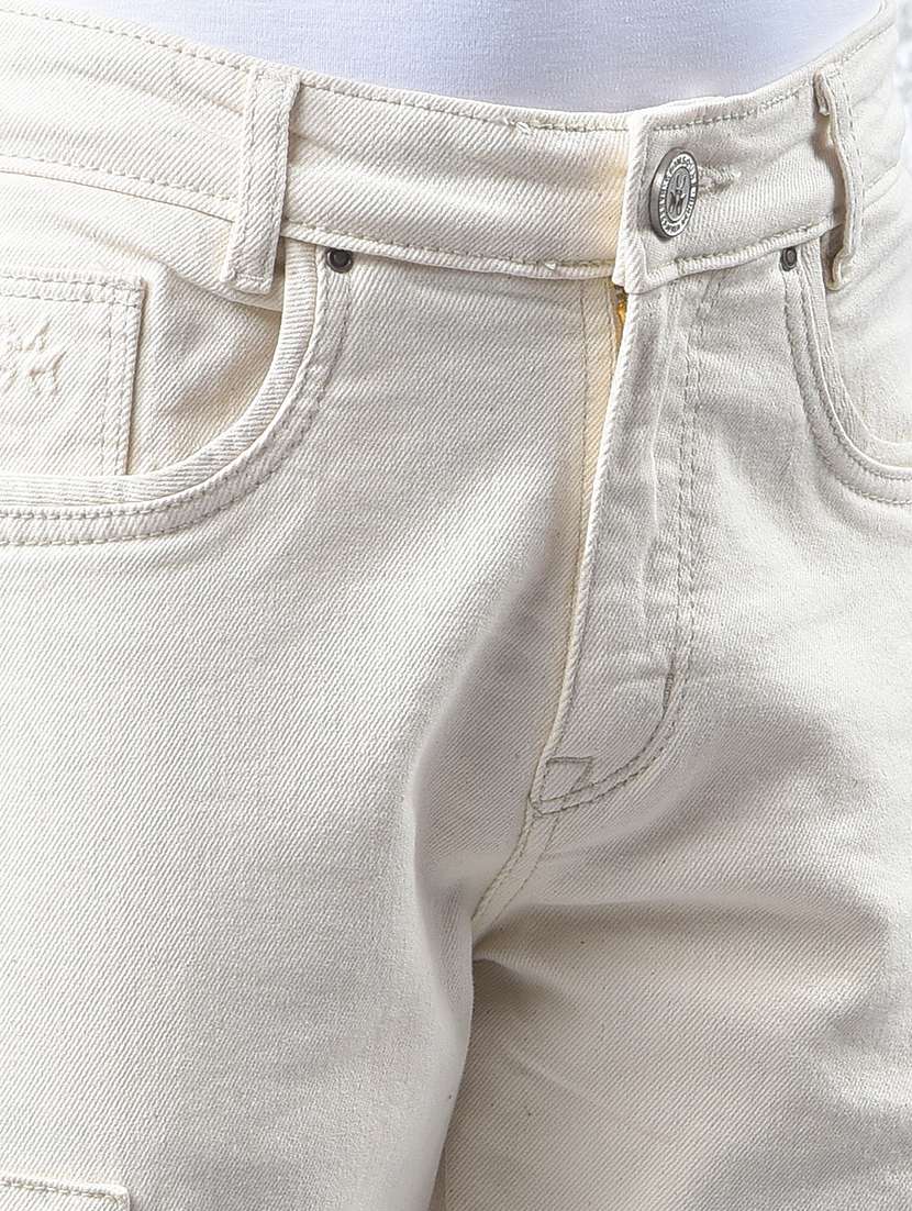 boys solid mid rise slim fit cargo - 22074293 -  Standard Image - 6