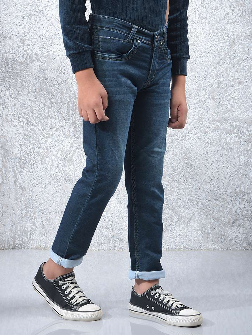 boys solid mid rise slim fit jean - 22074294 -  Standard Image - 1