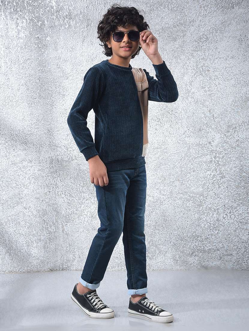 boys solid mid rise slim fit jean - 22074294 -  Standard Image - 4