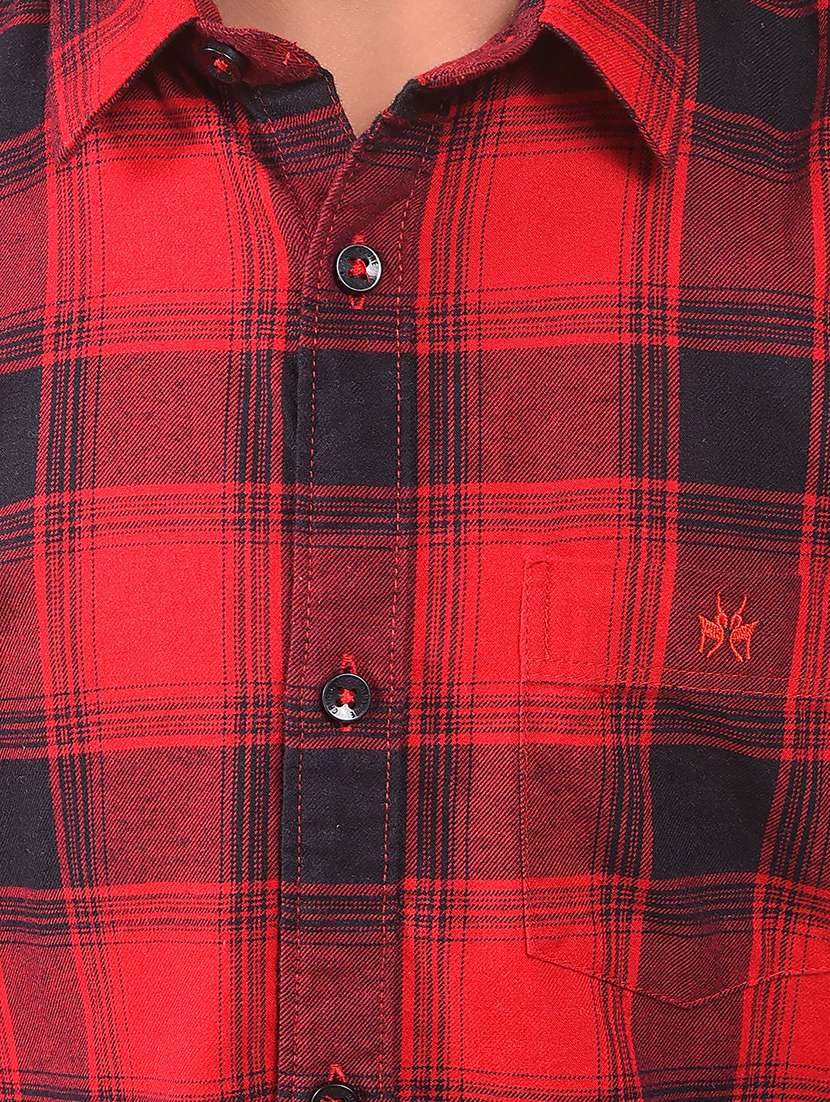 boys checkered long sleeve casual shirt - 22074339 -  Standard Image - 4