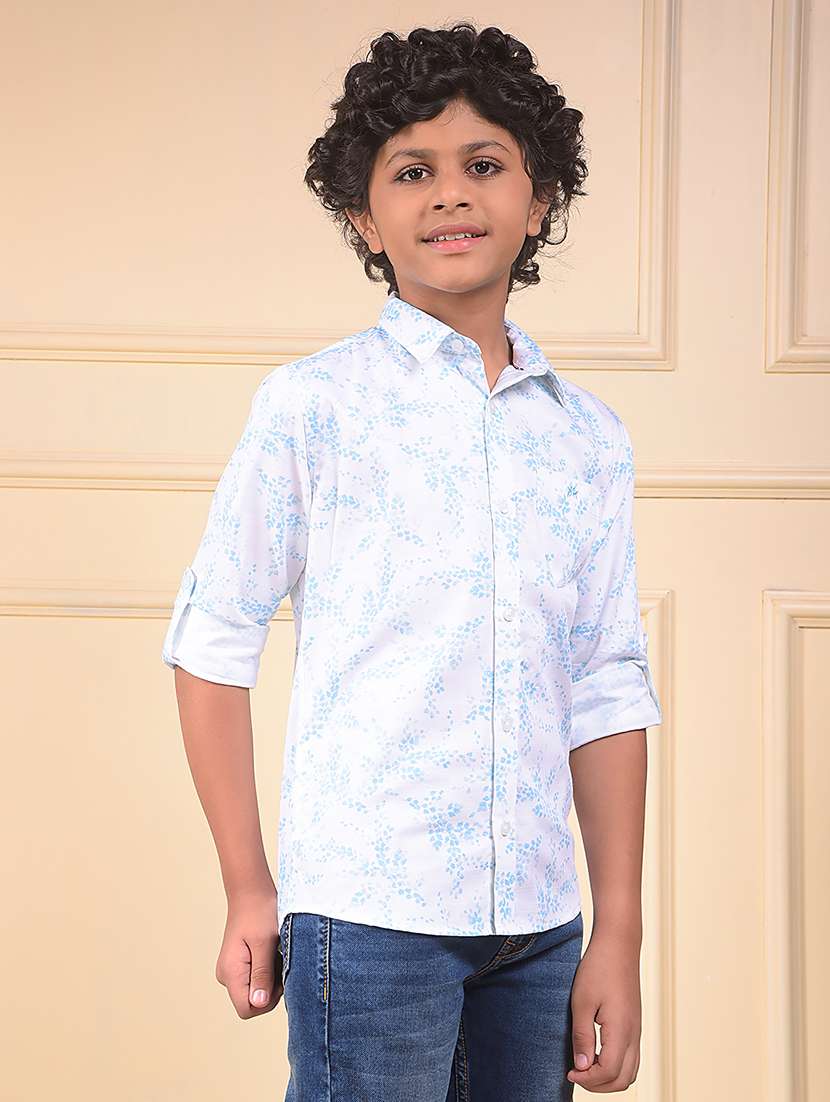 boys printed long sleeve casual shirt - 22074351 -  Standard Image - 1