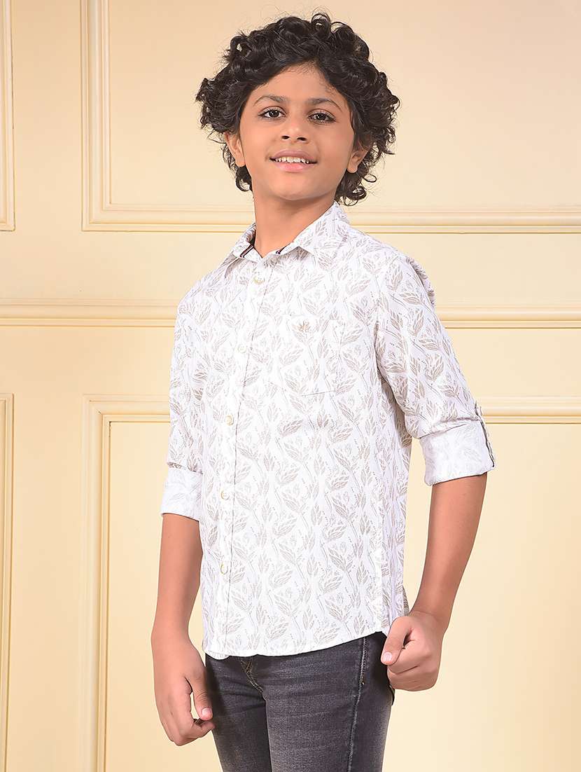 boys printed long sleeve casual shirt - 22074352 -  Standard Image - 1