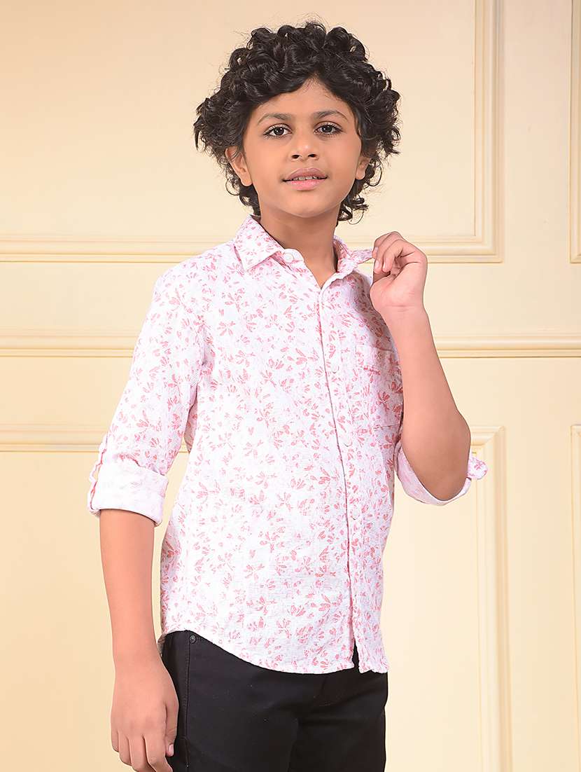 boys printed long sleeve casual shirt - 22074353 -  Standard Image - 1