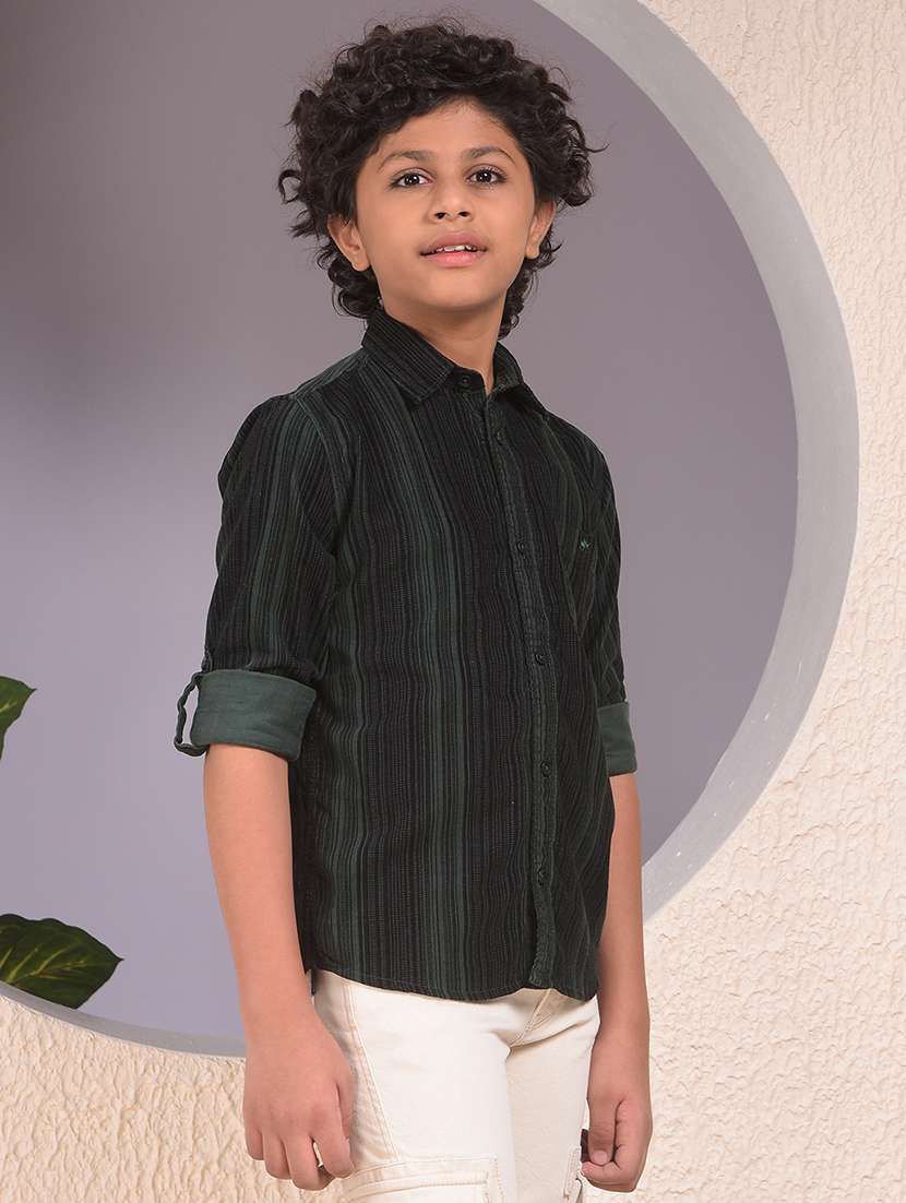 boys striped long sleeve casual shirt - 22074384 -  Standard Image - 1