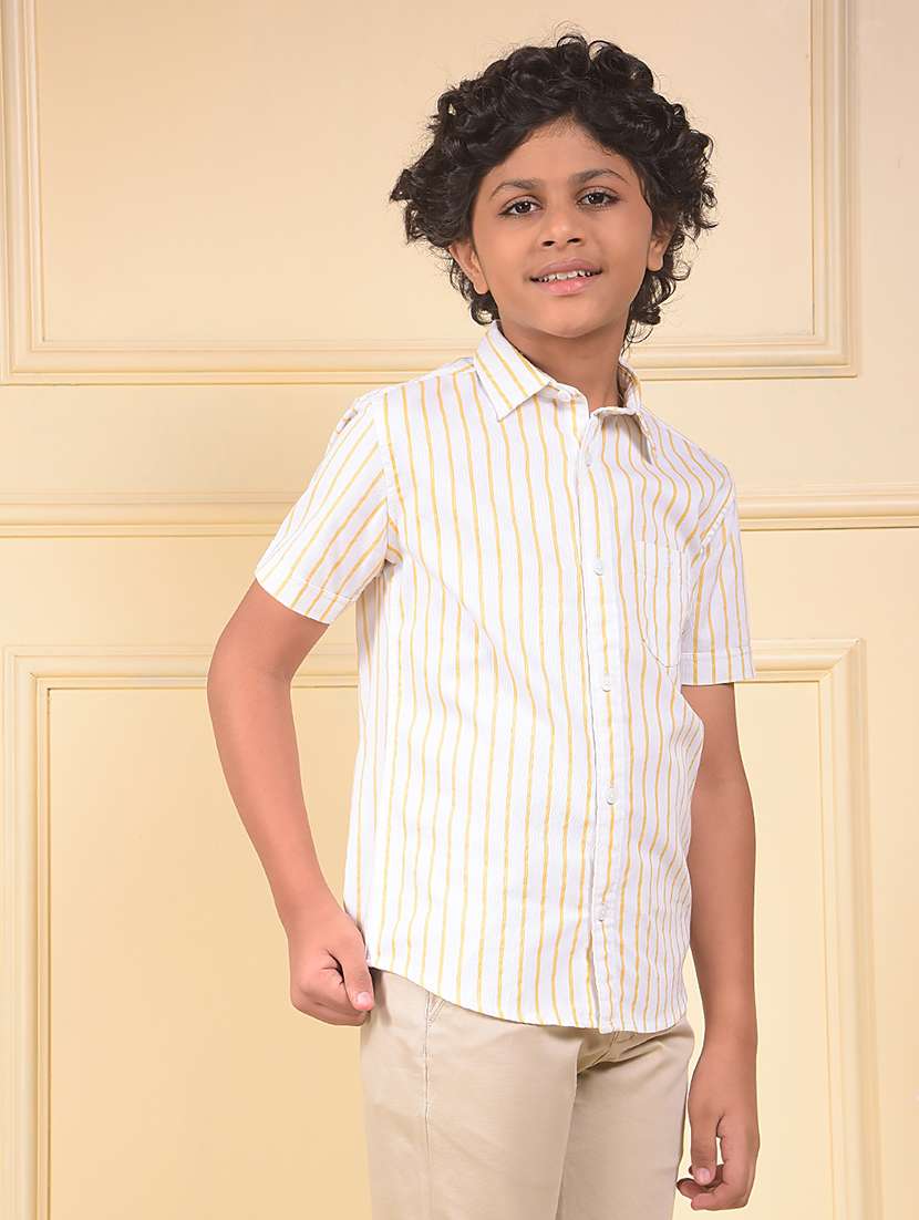 boys striped short sleeve casual shirt - 22074413 -  Standard Image - 1