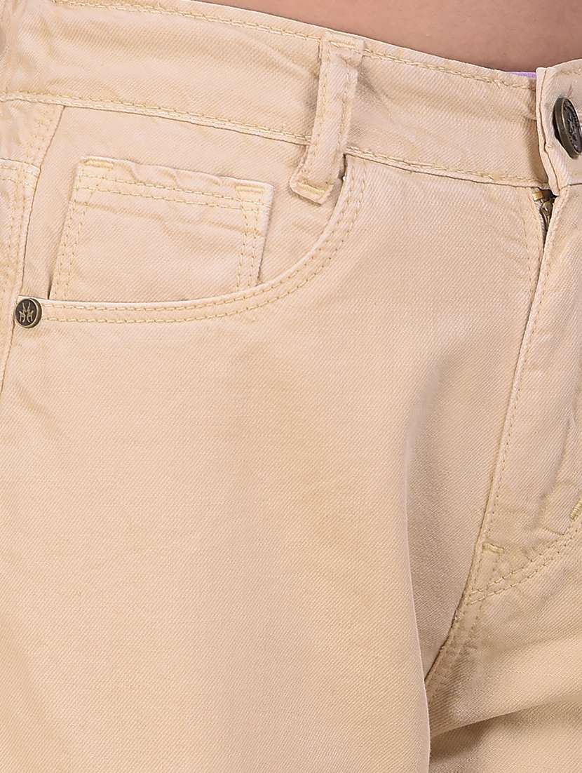 girls solid mid rise relaxed fit cargo - 22074447 -  Standard Image - 4