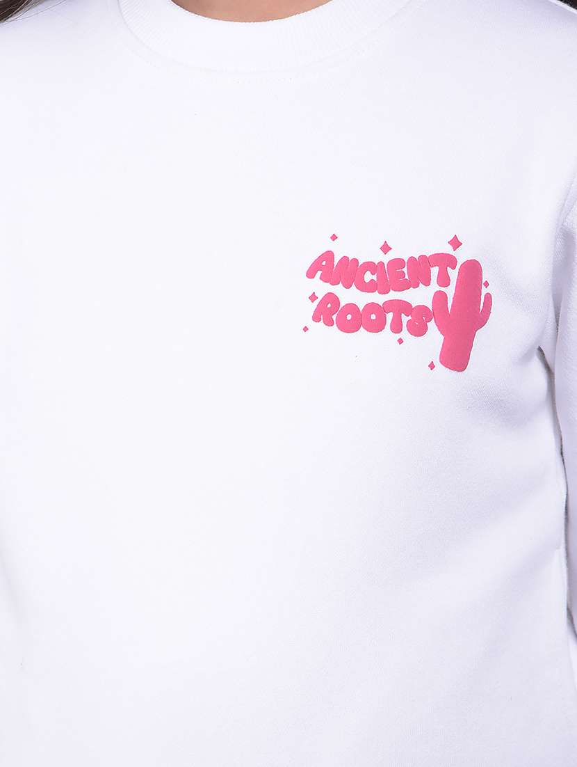 girls solid long sleeve sweatshirt - 22074481 -  Standard Image - 4