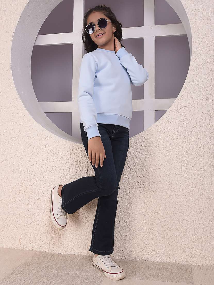 girls solid long sleeve sweatshirt - 22074483 -  Standard Image - 6