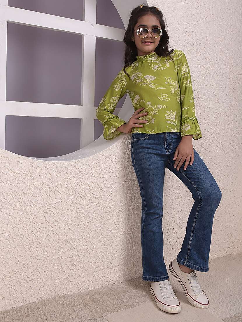 girls printed bell sleeve top - 22074498 -  Standard Image - 6