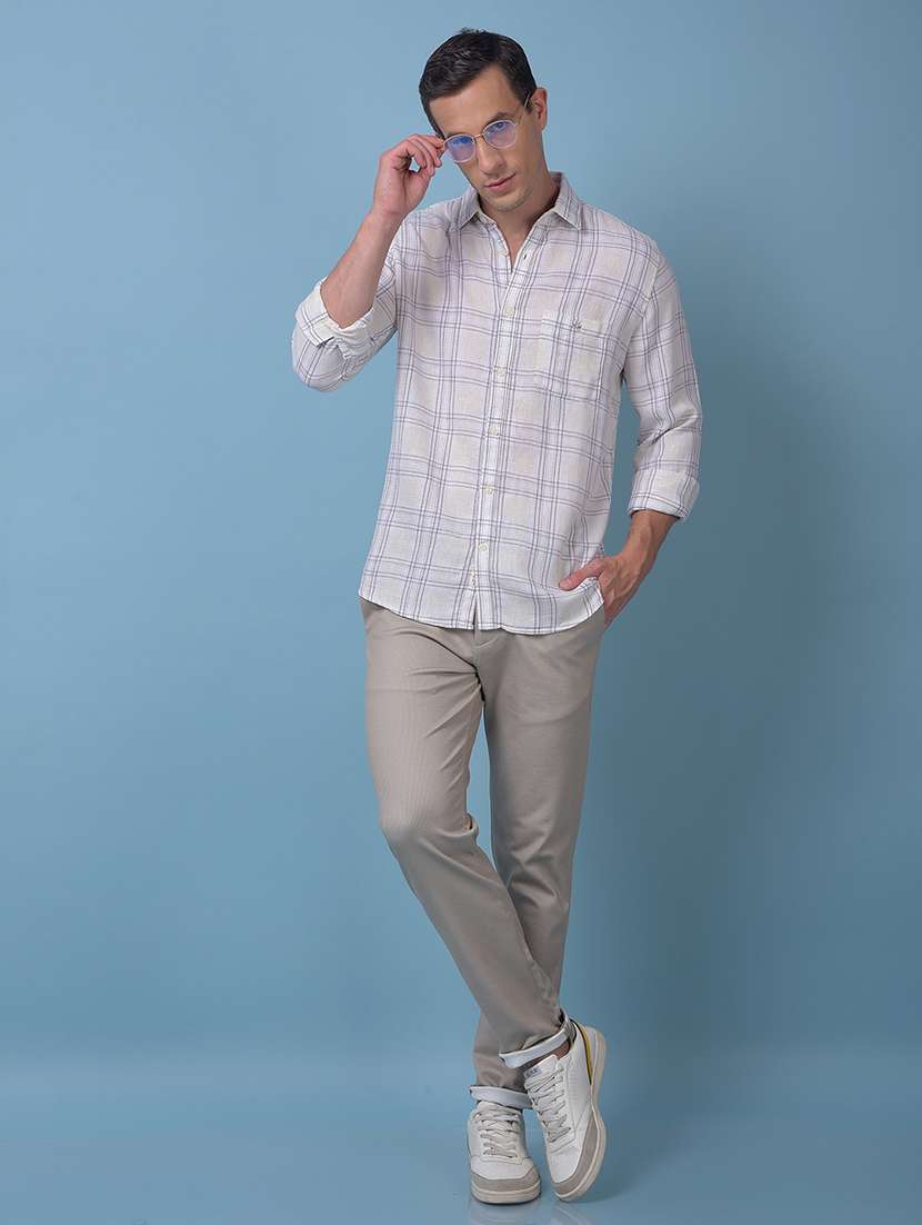 men checkered long sleeve regular fit casual shirt - 22074530 -  Standard Image - 4