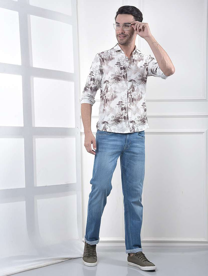 men printed long sleeve regular fit casual shirt - 22074532 -  Standard Image - 6