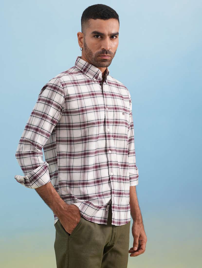 Men Checkered Long Sleeve Regular Fit Casual Shirt - 22074548 -  Standard Image - 1