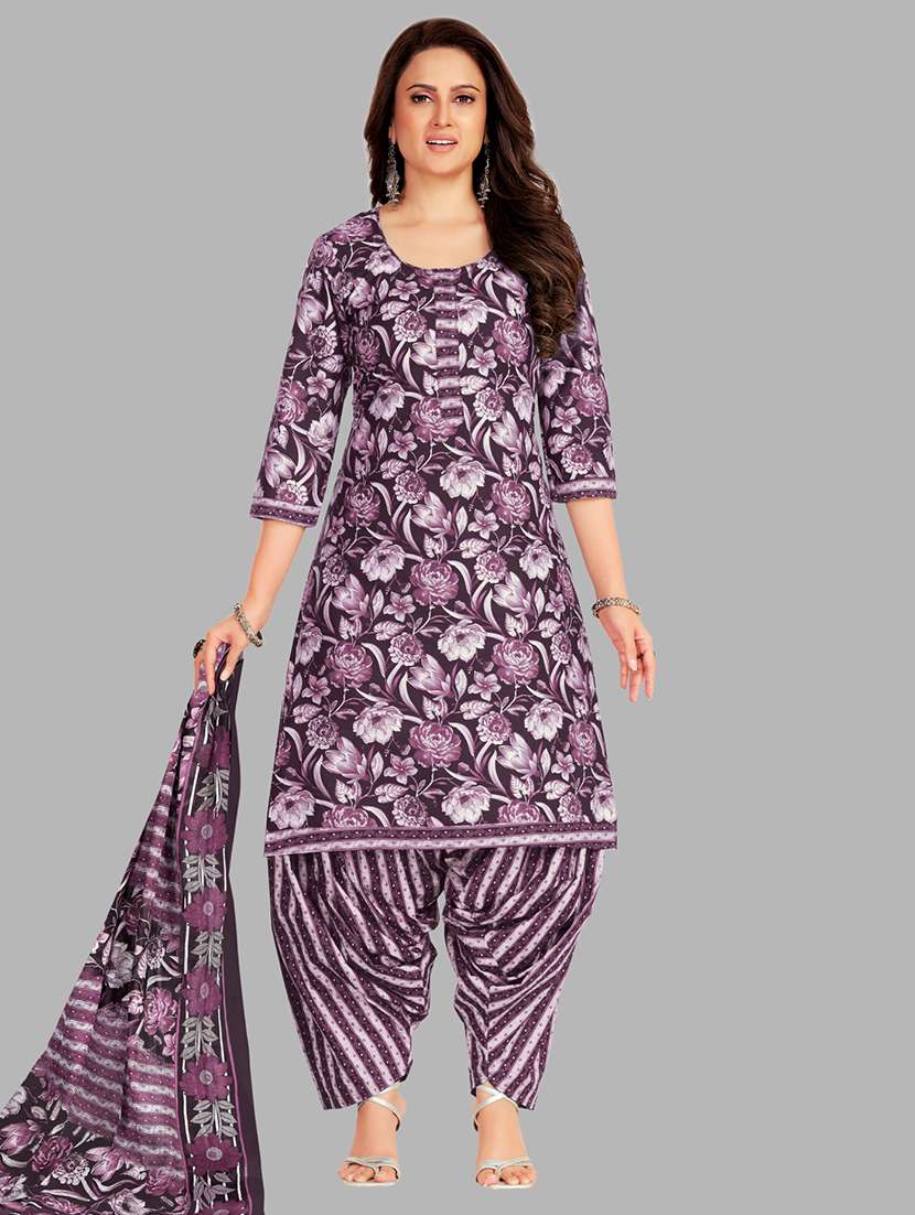 women floral printed unstitched salwar suit set - 22074717 - Standard Image - 1