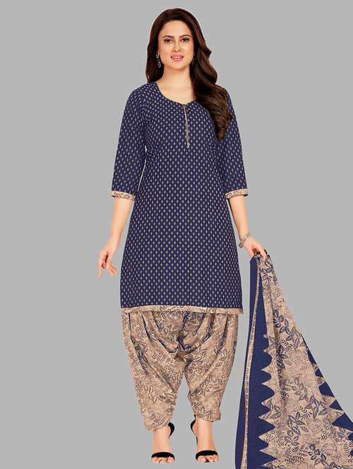 women printed unstitched salwar suit set - 22074722 -  Standard Image - 0