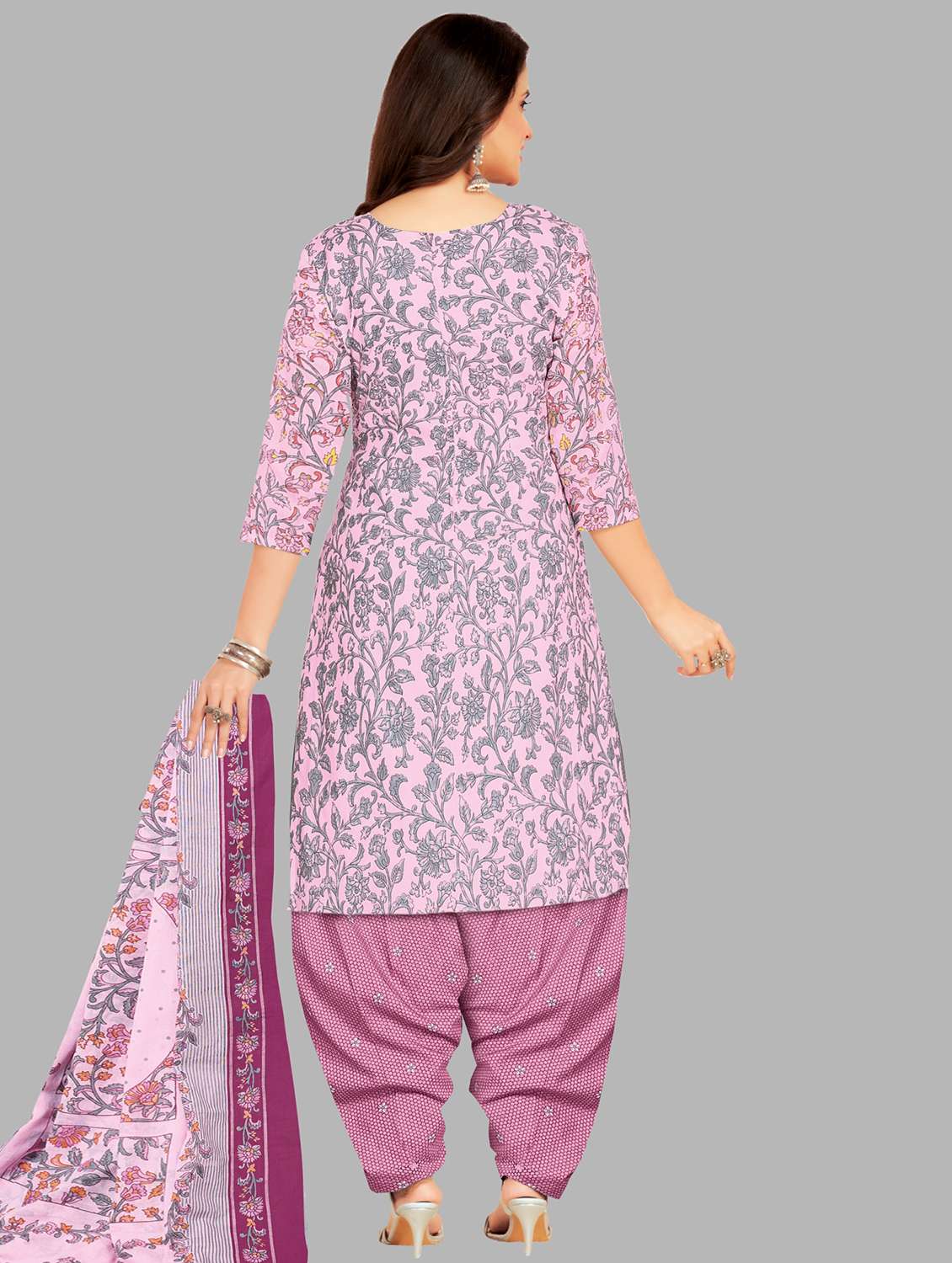 women floral printed unstitched salwar suit set - 22074724 -  Standard Image - 1
