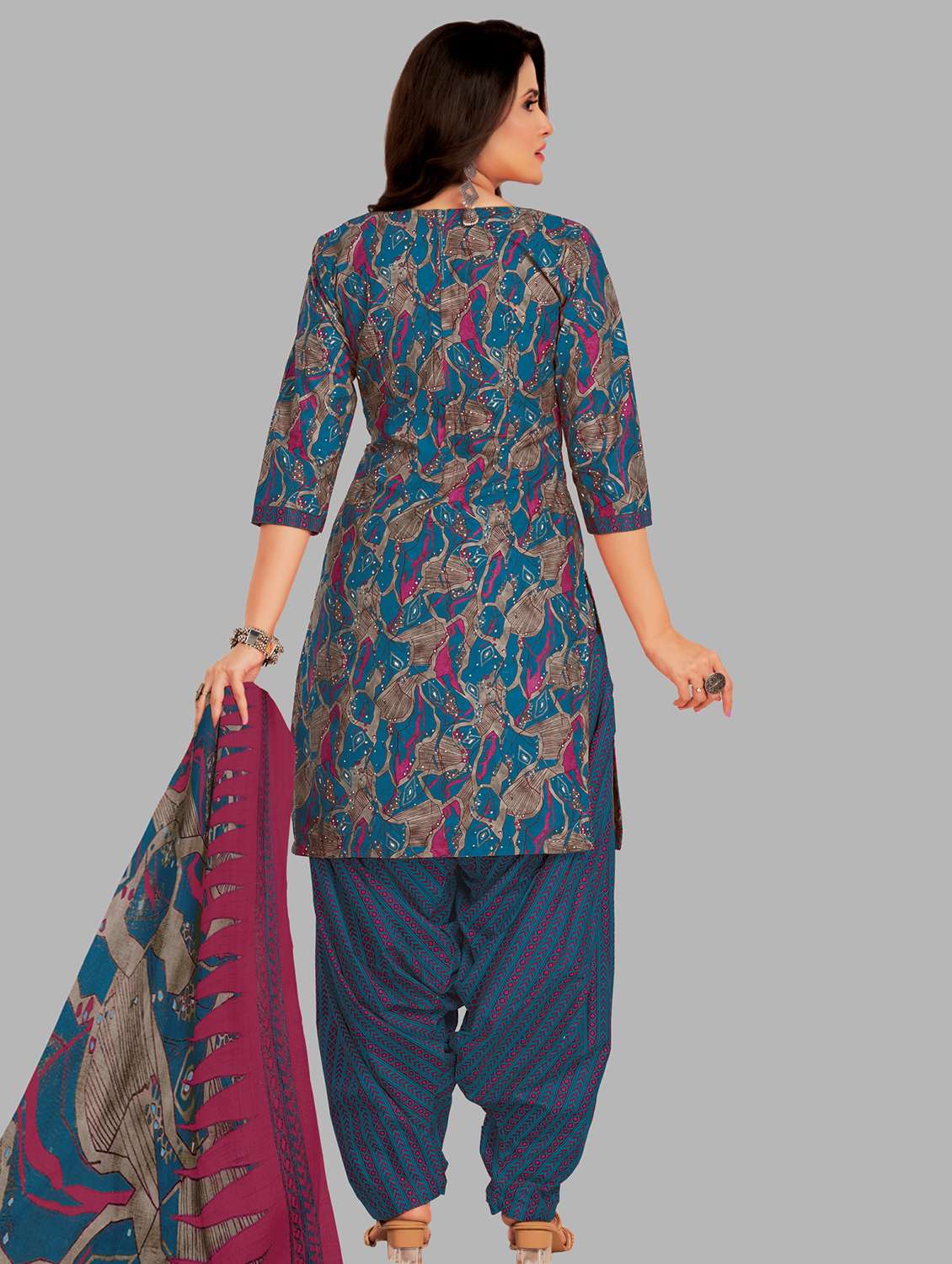 women printed unstitched salwar suit set - 22074725 -  Standard Image - 1