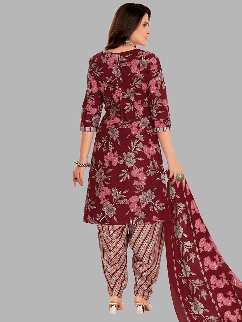women floral printed unstitched salwar suit set - 22074726 -  Standard Image - 1