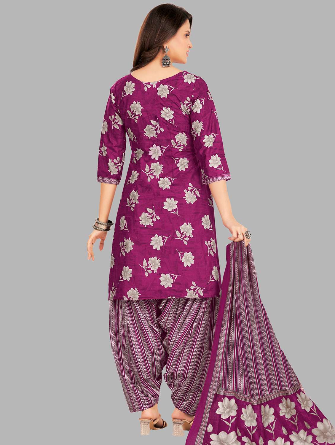 women floral printed unstitched salwar suit set - 22074729 - Standard Image - 1