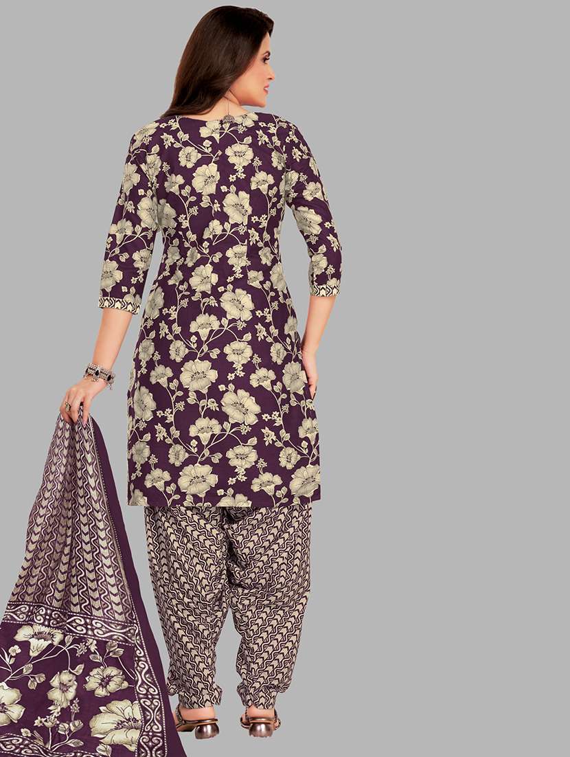 women floral printed unstitched salwar suit set - 22074730 - Standard Image - 1