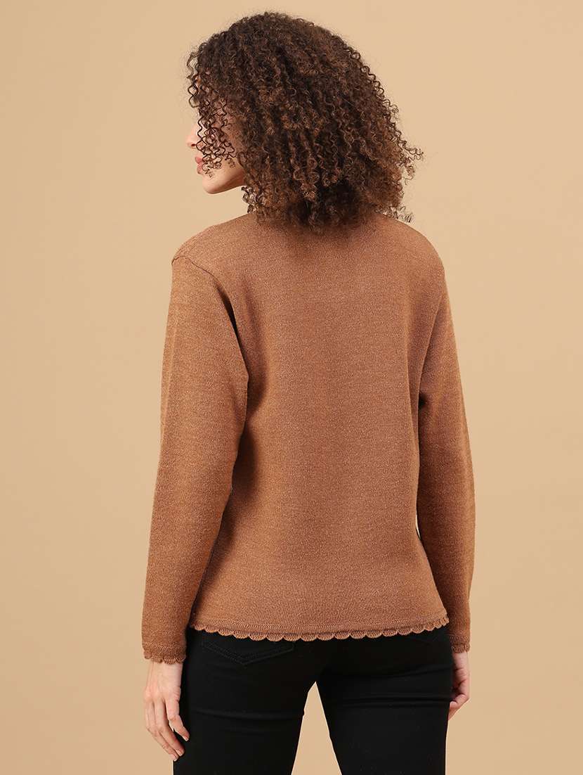 women self design long sleeve cardigan - 22074790 -  Standard Image - 4