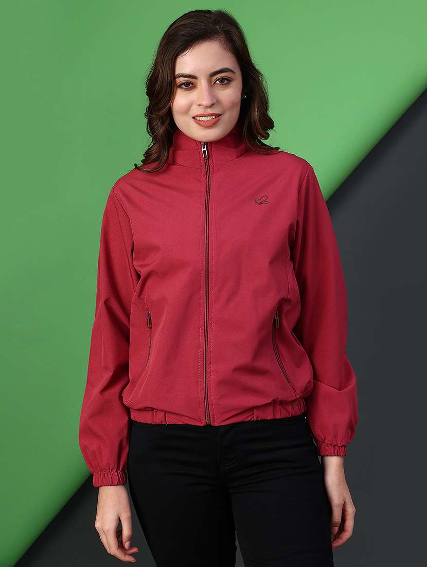 women solid long sleeve bomber jacket - 22075075 -  Standard Image - 1