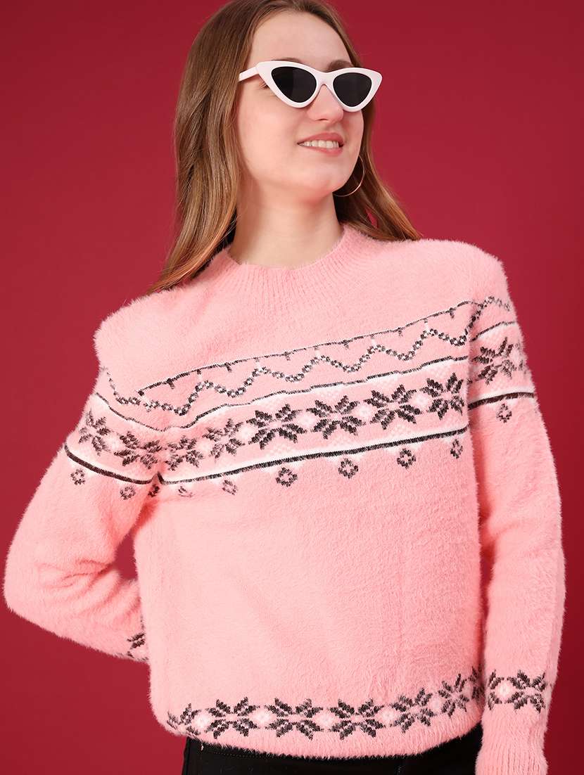 women self design long sleeve pullover