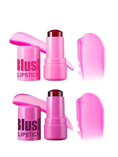jelly blush lipstick stick for cheek and lip stains & tints( pink & dark pink)