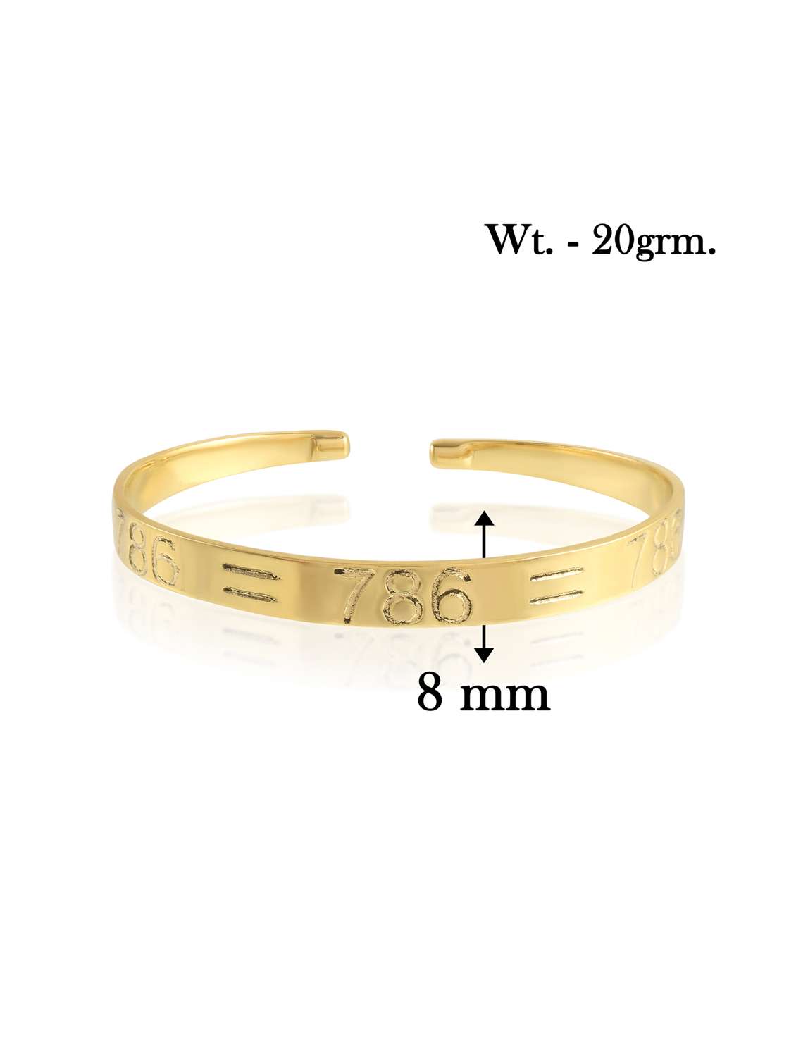 pure brass 786 muslim islam jewellery momedian musalman spiritual kada - 22075175 -  Standard Image - 4