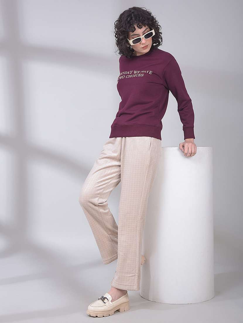 women printed round neck long sleeve sweatshirt - 22075413 -  Standard Image - 4