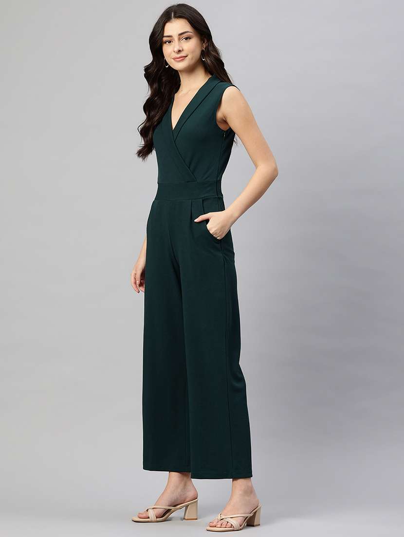 women solid sleeveless full length jumpsuit - 22075462 -  Standard Image - 1