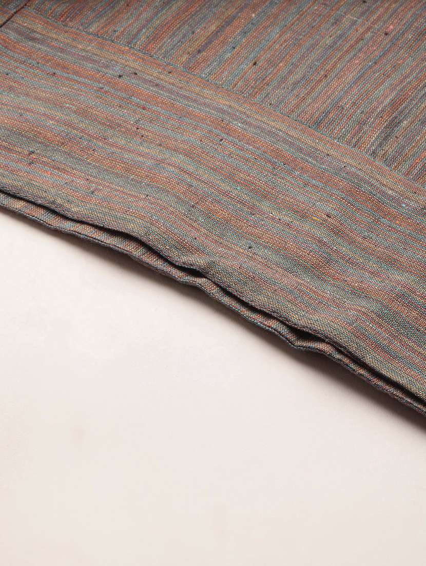 women striped collared short sleeve calf length jumpsuit - 22075467 -  Standard Image - 6