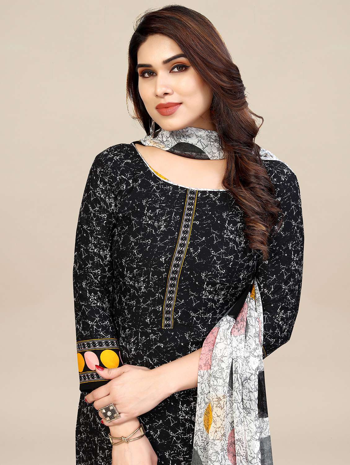 women printed unstitched suit set - 22075563 -  Standard Image - 4