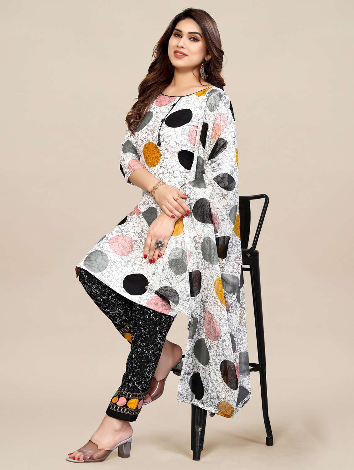 women printed unstitched suit set - 22075564 -  Standard Image - 1