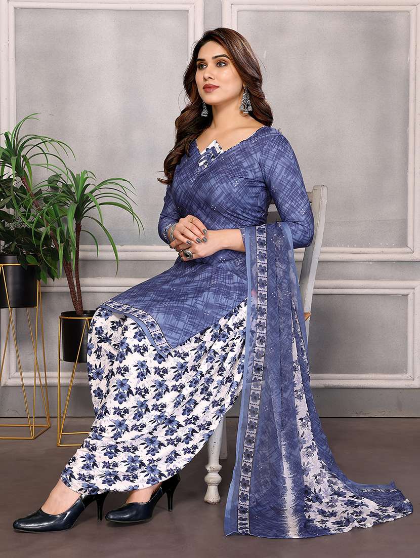 women printed unstitched suit set - 22075570 -  Standard Image - 1