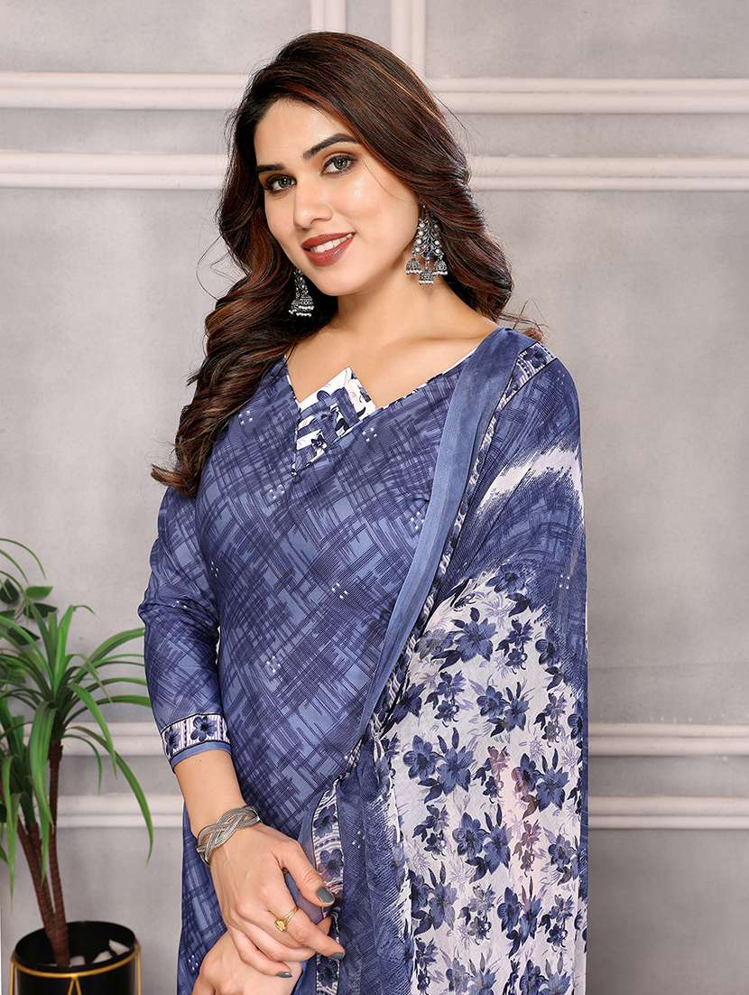 women printed unstitched suit set - 22075570 -  Standard Image - 4