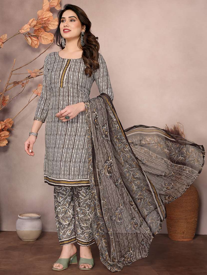 women printed unstitched suit set - 22075585 -  Standard Image - 1