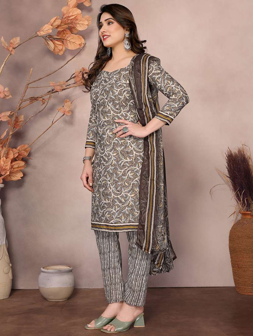 women printed unstitched suit set - 22075586 -  Standard Image - 1