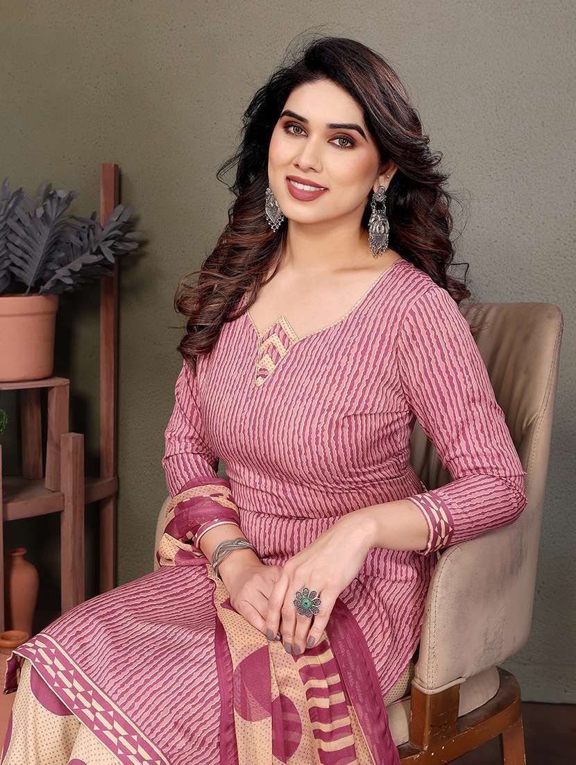 women printed unstitched suit set - 22075593 -  Standard Image - 4