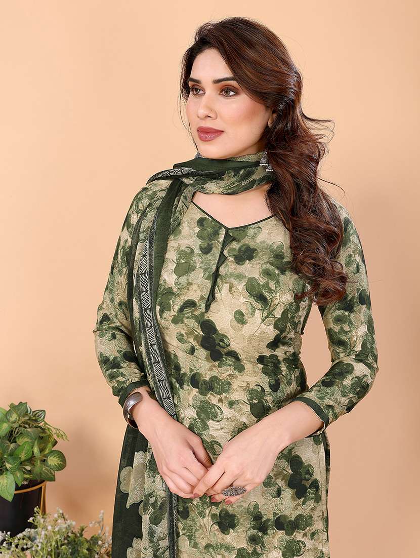 women printed unstitched suit set - 22075605 -  Standard Image - 4