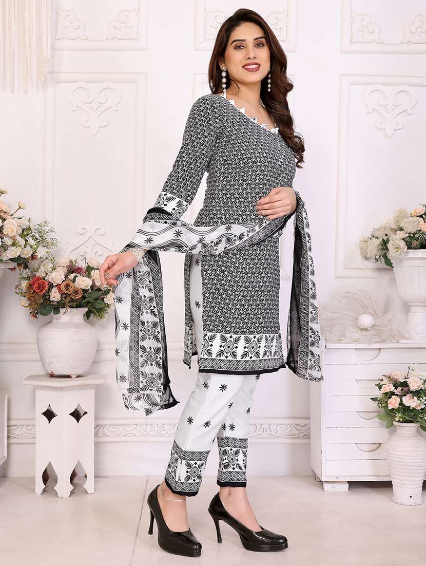 women printed unstitched suit set - 22075606 -  Standard Image - 1