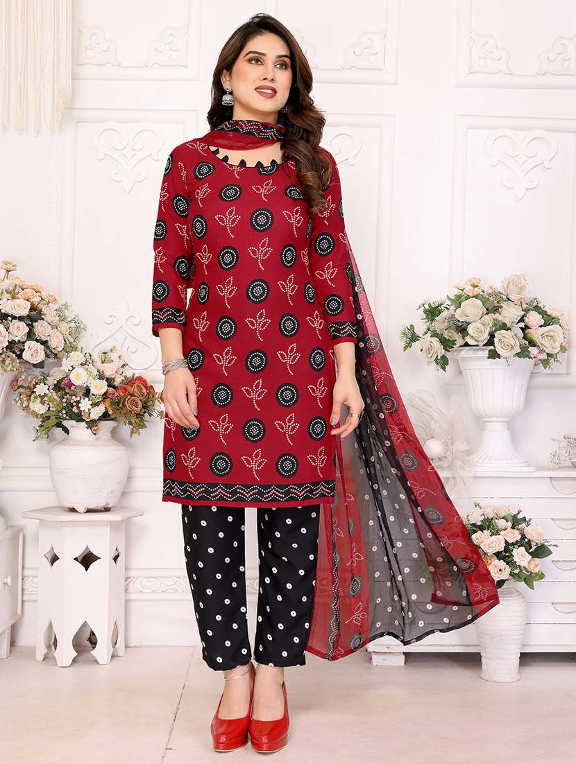 women printed unstitched suit set - 22075611 -  Standard Image - 1